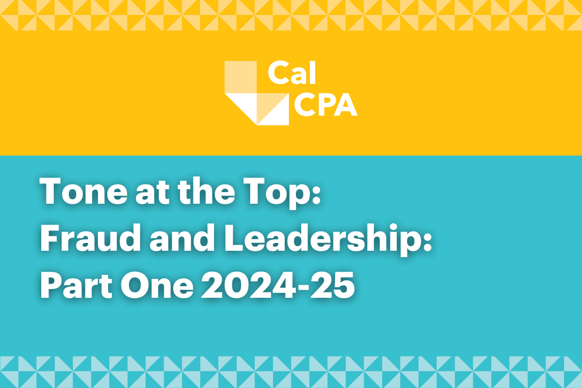 Tone at the Top: Fraud and Leadership: Part One 2024-25