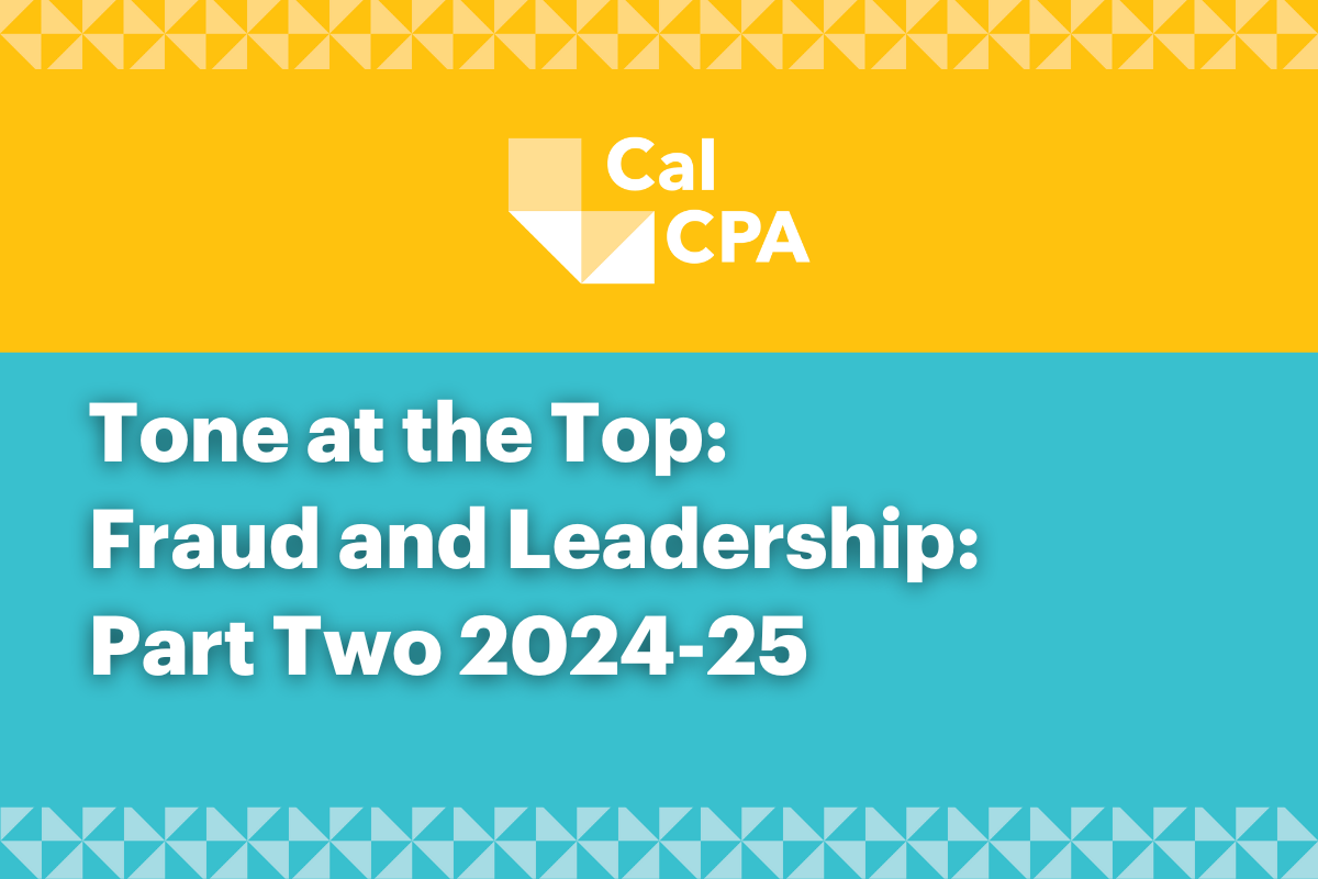 Tone at the Top: Fraud and Leadership: Part Two 2024-25