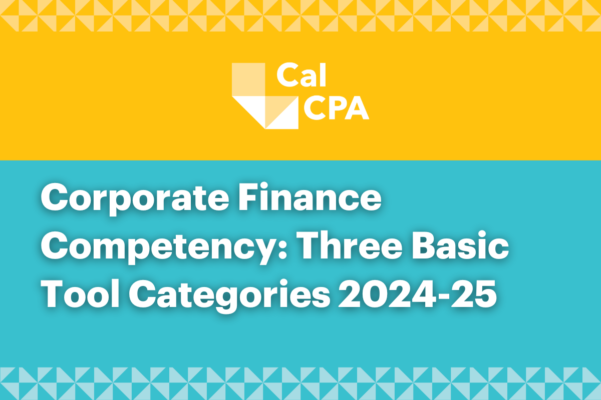 Corporate Finance Competency: Three Basic Tool Categories