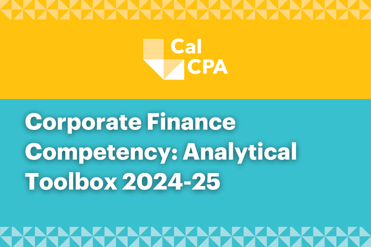 Corporate Finance Competency: Analytical Toolbox 2024-25