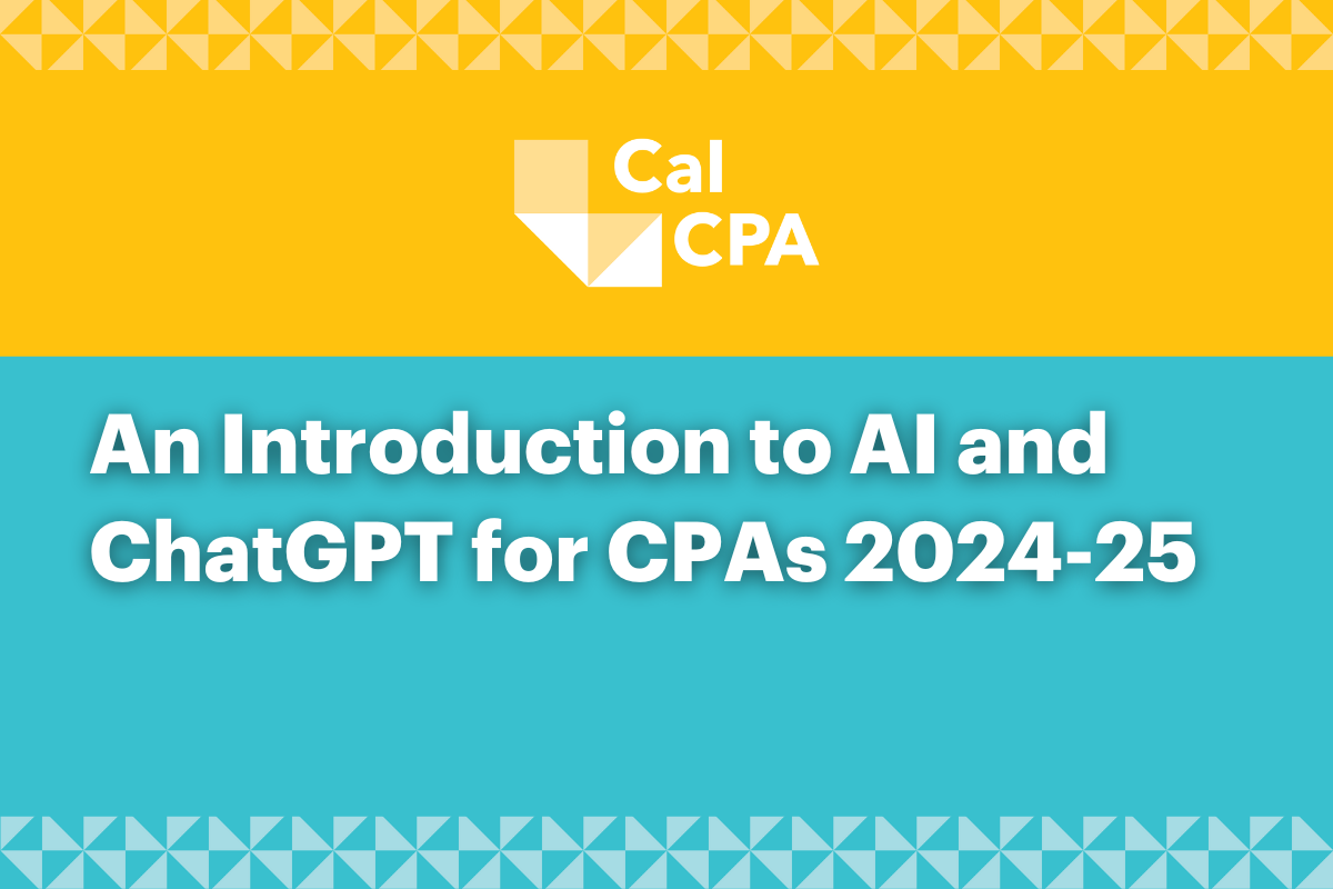 An Introduction to AI and ChatGPT for CPAs 2024-25