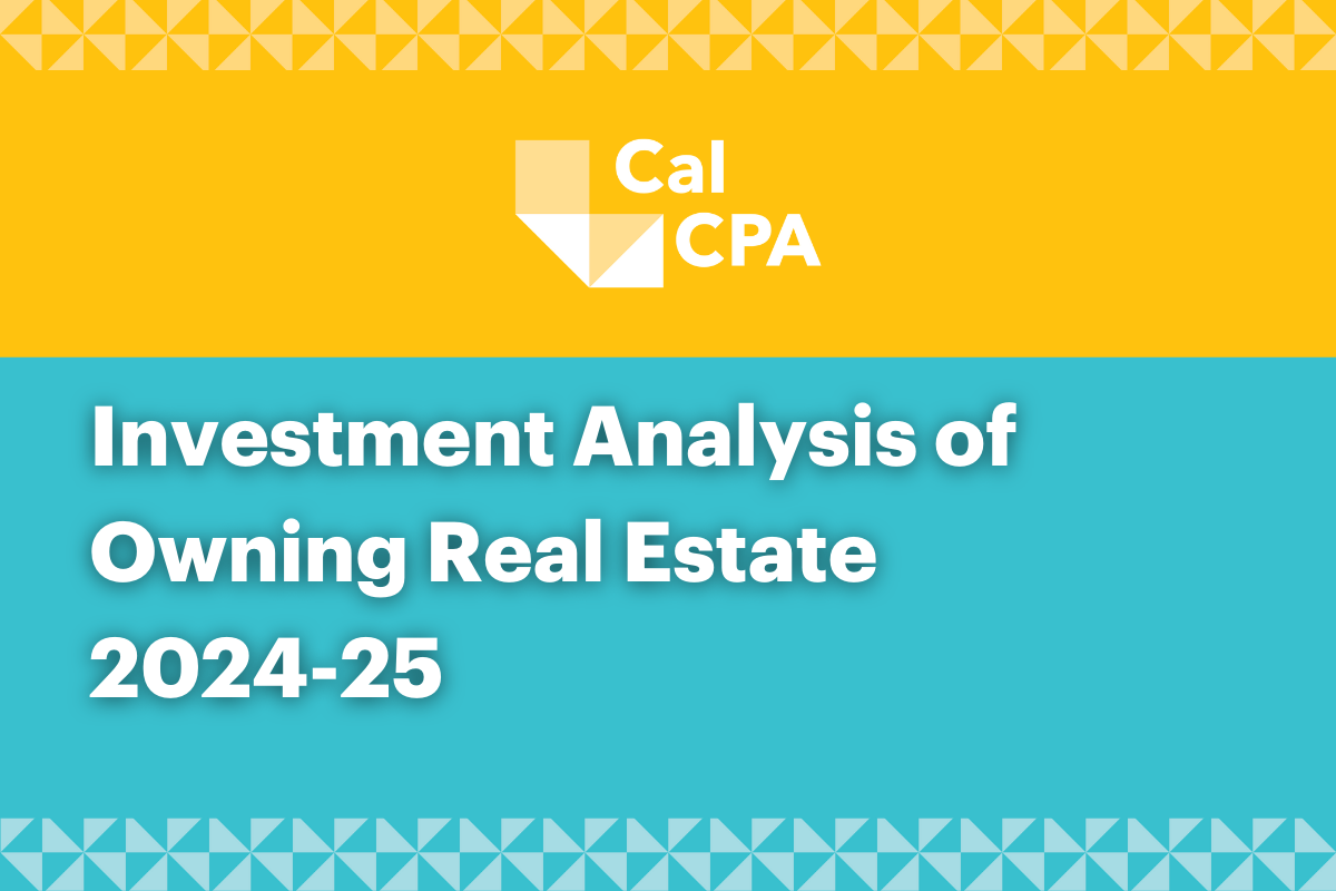 Investment Analysis of Owning Real Estate 2024-25