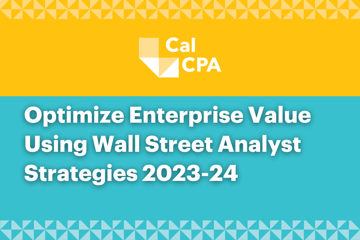 Optimize Enterprise Value Using Wall Street Analyst Strategies 2023-24