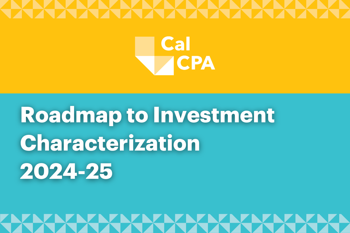 Roadmap to Investment Characterization 2024-25