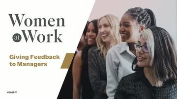 Women at Work: Giving Feedback to Managers