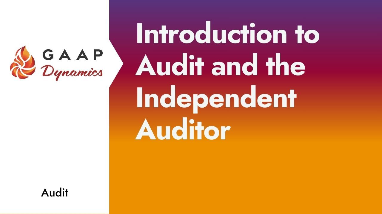 Introduction to Audit and the Independent Auditor